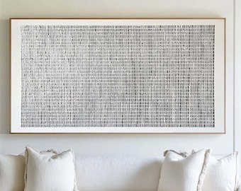 Minimalist 3D Texture Painting on Canvas Large Wall Art Black & White Minimalist Wall Art Black Texture Wall Art Modern Livingroom Painting