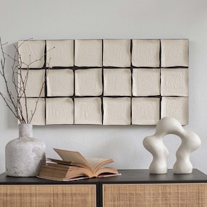 Puur beige 3D-textuur canvas muurkunst beige minimalistisch schilderij Wabi Sabi Wall Art roomwitte textuur schilderij neutrale muurkunst ingelijst