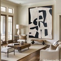 Beige Wabi Sabi Wall Art Black Beige Abstract Painting Large Black Minimalist Wall Art Beige Textured Canvas Painting Neutral Wall Art Decor product logo