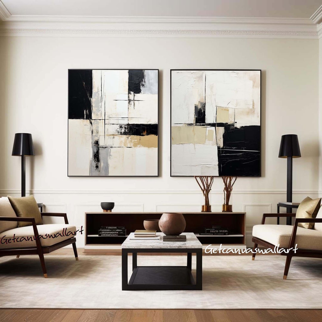 Wabi Sabi Wall Art 2 Pieces Beige Texture Wall Art Set of 2 Beige ...