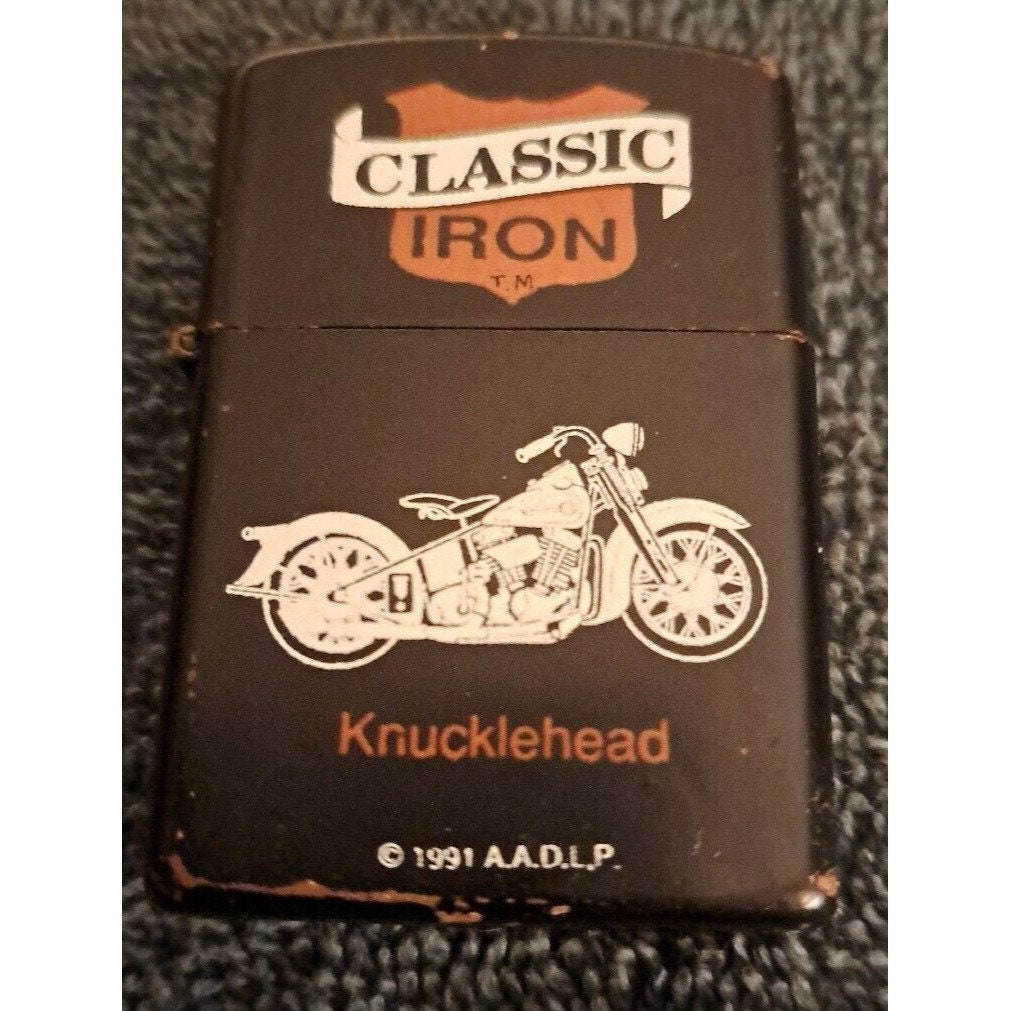 Vintage Black Classic Iron Harley Davidson Knucklehead 1991 AADLP 