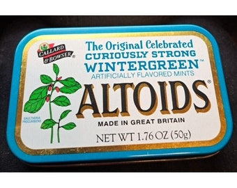 Altoids Wintergreen Vintage Flat Top (EMPTY TIN) Very Rare Collectible