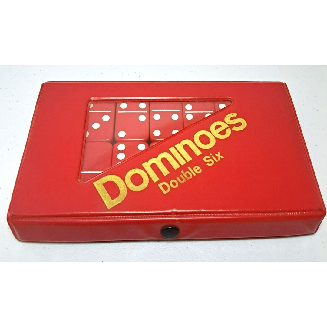Vintage Double Six Red Dominoes - Etsy