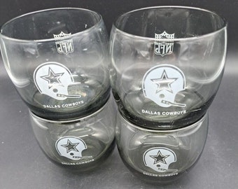 NFL Dallas Cowboys 8 Fl Oz Glass Smoky Tinted With Frosted Design Texas Football