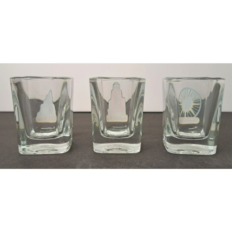 Vintage Disneyland Parks Shot Glasses Matterhorn Space Mountain