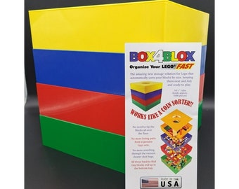 BOX-4-BLOX LEGO Blocks Brick Storage Sorter Sifter Container 10