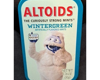 Altoids Wintergreen Vintage Flat Top (EMPTY TIN) Very Rare Abominable Snowman