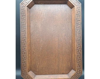 Vintage MCM Westwood Thermo-serv Large Charcuterie  Serving Tray 21x14 Greek Key