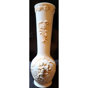 Lefton Porcelain Cherubs Bud Vase 3D Love Vase Collectable Vintage 1940s