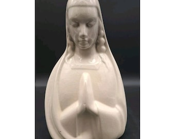 Vintage Herman J. Kleiner ORIGINAL 1949 Ceramic Madonna Virgin Mary Planter/vase