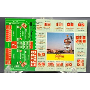 VTG 1961 Milton Prell&#39;s Aladdin Hotel Las Vegas, CRAPS 4 cent stamp Postcard
