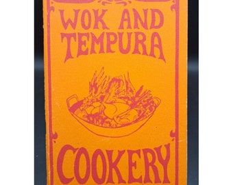 Vintage 1969 Wok & Tempura Cookery Softback Cookbook Irena Kirshman Barbara Farr