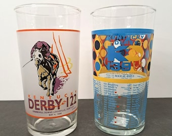 Vintage Kentucky Derby Glasses 1996 and 2013