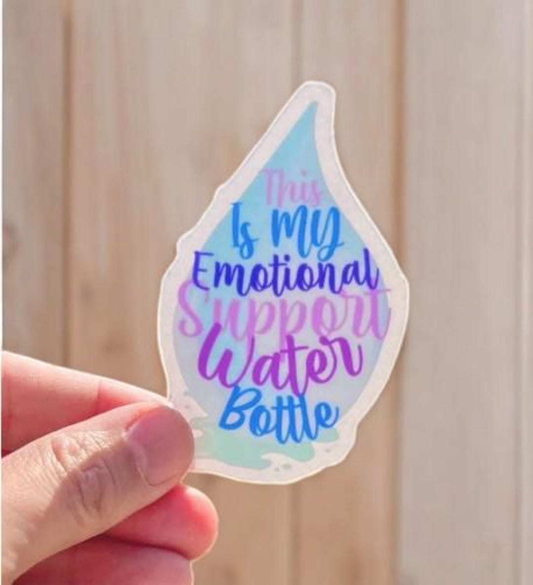 Emotional Support Water Bottle Sticker A Fun and Waterproof Reminder to ...