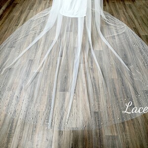 Stunning pearl veil|a layer of veil|long veil|Cathedral Veil |Bridal Veil|Veil|unique gift