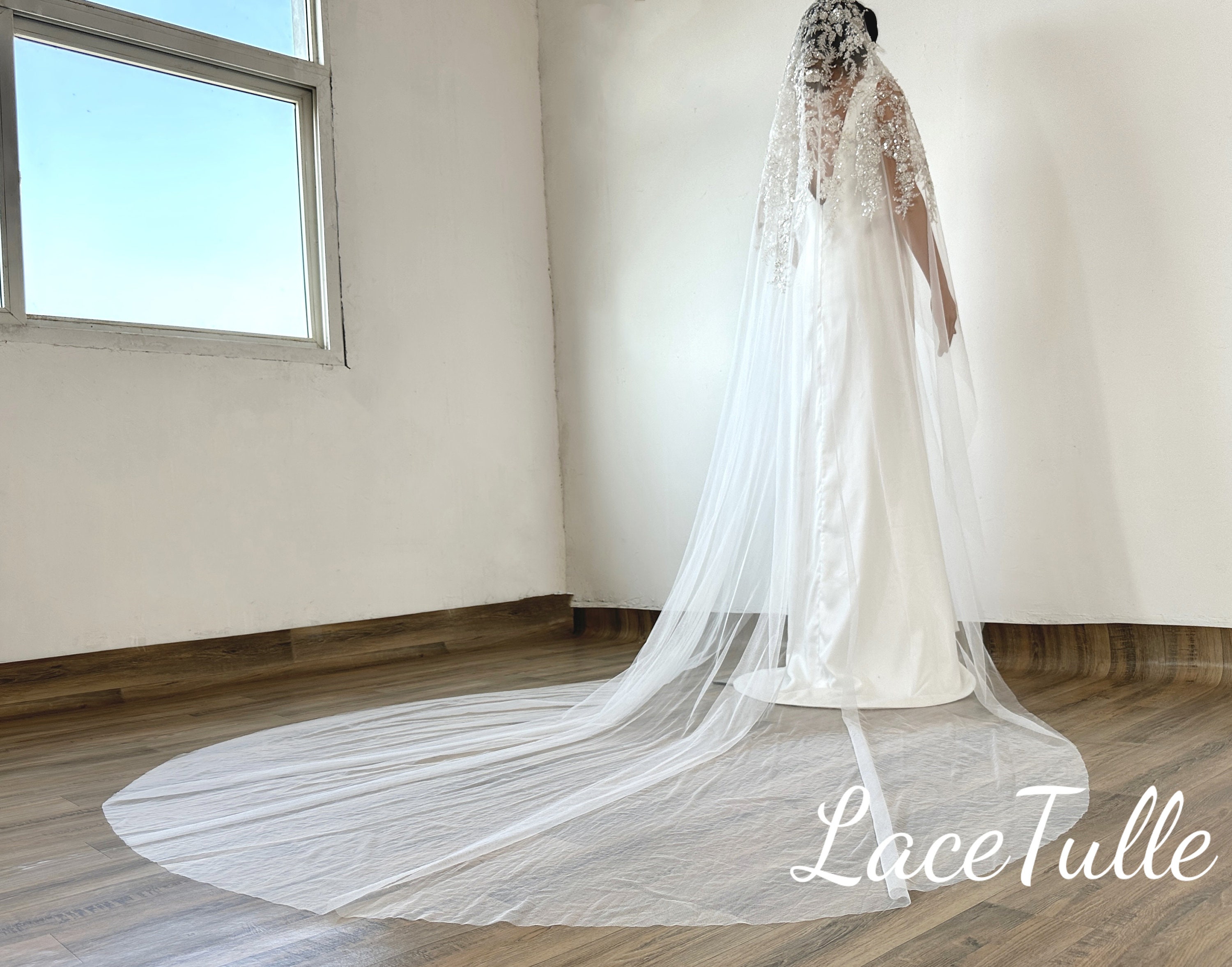 Luxury Glitter Beaded Bridal Veil,embroidered Sequin Floral 