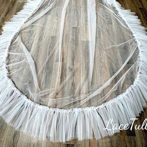 Frilled wedding veil| Frill edge puffy veil|Cathedral Veil|bridal veil|veil