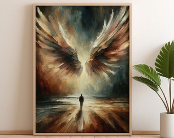 Psalm 91 Wall Art Digital Download, Under God Wings Biblical Art, Bible Verse Poster, Scripture Psalms Print Home Decor,  Printable Artwork
