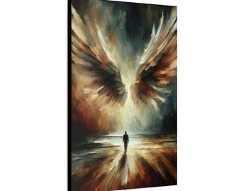 Salmo 91, arte bíblico bajo las alas de Dios, lienzo con versículos bíblicos, decoración del hogar con salmos de las Escrituras, lienzo con obras de arte originales