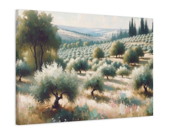 Israel Galil Mountains Painting Canvas, Israeli Wall Art Canvas Print Gift, Iconic Galilee Painting Jewish Home Decor, Modern Artwork