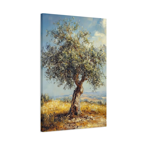 Judean Hills Olivenbaum Malerei Leinwand Israel Landschaft Kunst Leinwand  Israel Wand Kunst Wohnkulturstecker Malerei Wanddekor Jdische Kunst -  Etsy.de