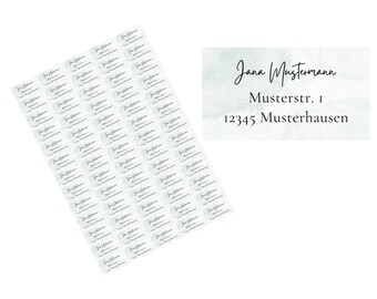 48x address sticker stickers - customizable - personalized sticker 38 x 21 mm rectangular