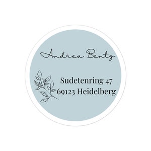 35x Adressaufkleber Sticker personalisierbar personalisierter Aufkleber 35 mm / 40 mm / 50 mm / 60 mm Bild 6