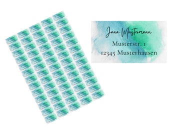 48x address sticker stickers - customizable - personalized sticker 38 x 21 mm rectangular