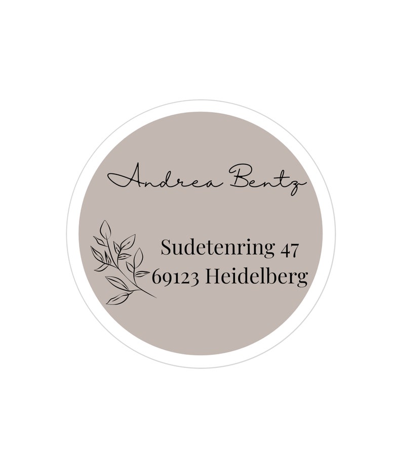 35x Adressaufkleber Sticker personalisierbar personalisierter Aufkleber 35 mm / 40 mm / 50 mm / 60 mm Bild 7