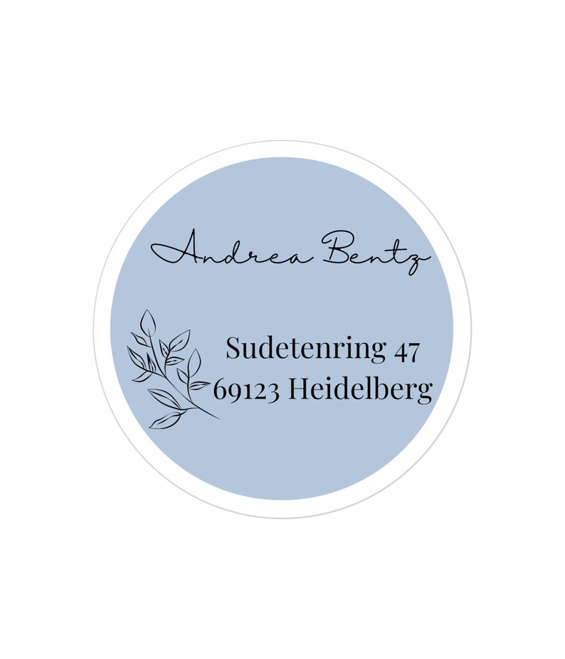 35x Adressaufkleber Sticker personalisierbar personalisierter Aufkleber 35 mm / 40 mm / 50 mm / 60 mm Bild 4