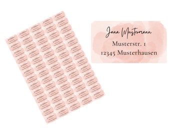 48x Adressaufkleber Sticker - personalisierbar - personalisierter Aufkleber 38 x 21 mm rechteckig