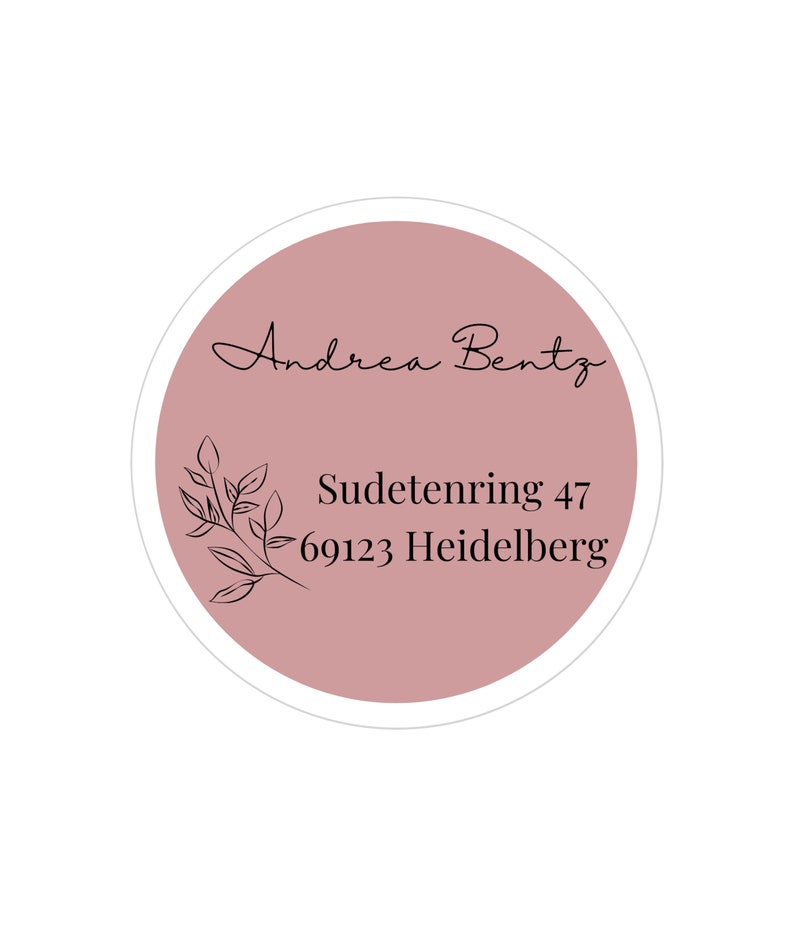 35x Adressaufkleber Sticker personalisierbar personalisierter Aufkleber 35 mm / 40 mm / 50 mm / 60 mm Bild 5