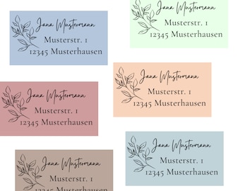 48x adresstickerstickers - personaliseerbaar - gepersonaliseerde sticker 38 x 21 mm rechthoekig