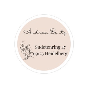 35x Adressaufkleber Sticker personalisierbar personalisierter Aufkleber 35 mm / 40 mm / 50 mm / 60 mm Bild 3