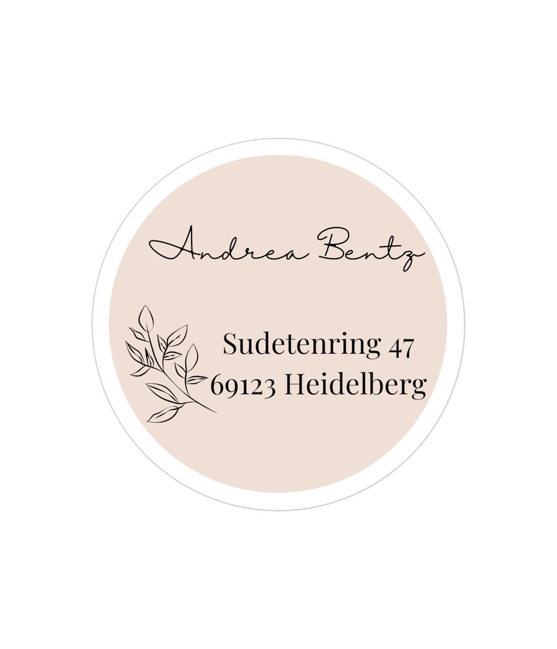 35x Adressaufkleber Sticker personalisierbar personalisierter Aufkleber 35 mm / 40 mm / 50 mm / 60 mm Bild 3