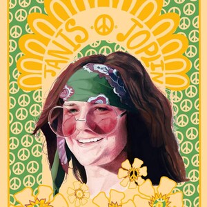Cartel de Janis Joplin años 60/70