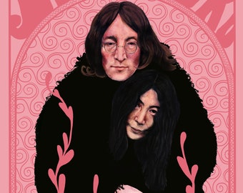 John Lennon & Yoko Ono 60s/70s poster