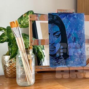 Tayce, RuPaul&#39;s Drag Race, pintura abstracta de arte pop original en tablero de lienzo A4
