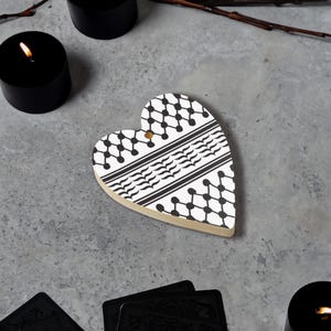 Palestinian keffiyeh Wooden  Holidays ornaments Gift Home décor