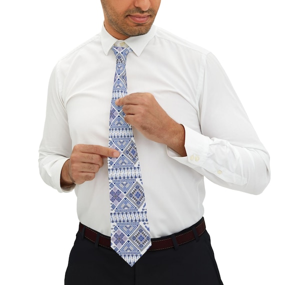 Geometric Pattern Necktie, Formal Accessory for Weddings and Business Meetings, Gifts for Men, Christmas Thanksgiving Man Gift, Stylish Tie,