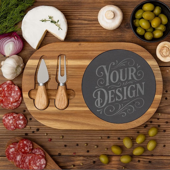 Personalized Engraved Charcuterie Board - Romantic Gift for Couples, Engagements, Weddings, Holiday Entertaining, Home Decor