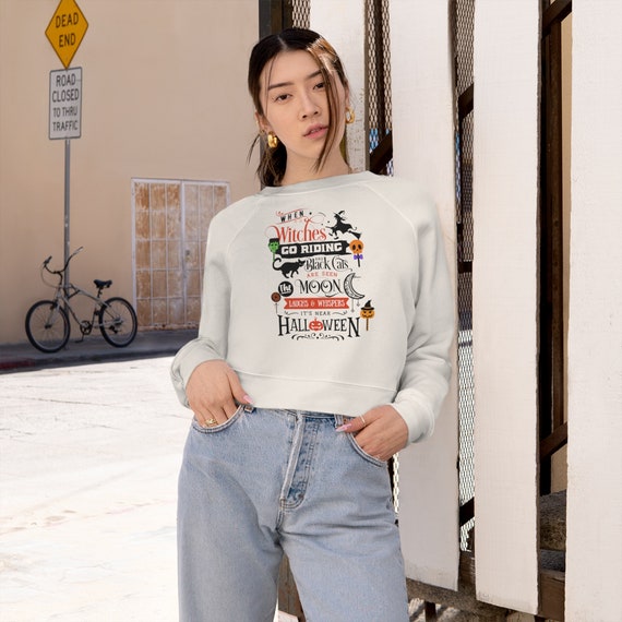 Halloween Personalised Sweatshirt, Halloween Sweatshirt, Halloween Gifts, First Halloween Gifts, Halloween shirt ,Cropped Fleece Pullover