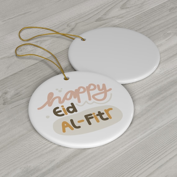 Eid Mubarak Ceramic Ornament, Eid Mubarak Home décor Eid Ramadan Decorations Islamic Ornaments Gift.