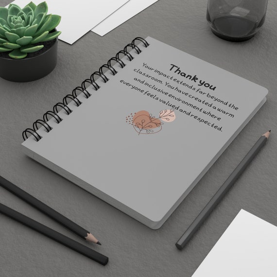 Personalised Notebook, Back to School quote Notebook, Personalised teacher gift, Christmas gift ideas Colour Contrast Notebook