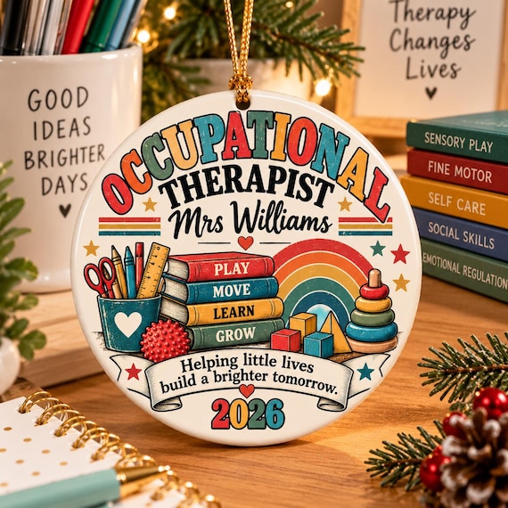 Personalised Occupational Therapist Ornament, 1980s School Nostalgia, 2026 Keepsake