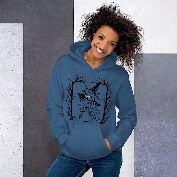 Witchy Feminist Sweatshirt, Women's Mystic Shirt, Witchy Hoodie, Halloween Gift For Friends Halloween Spooky girl witch Unisex Hoodie.