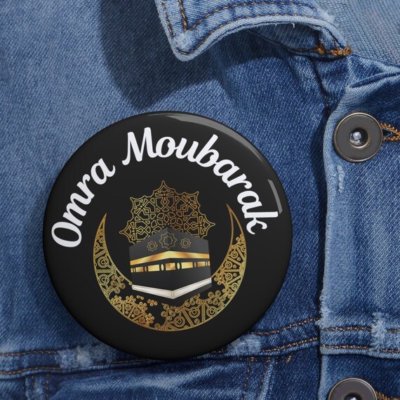 Personalized Omrah Mubarak Custom Pin Buttons Ramadan Eid pin gift
