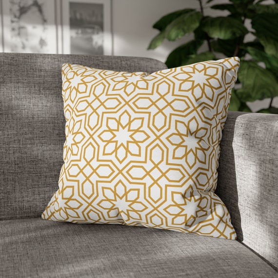 Arabic Islamic Art design Square Pillow Case Spun Polyester Square Pillowcase