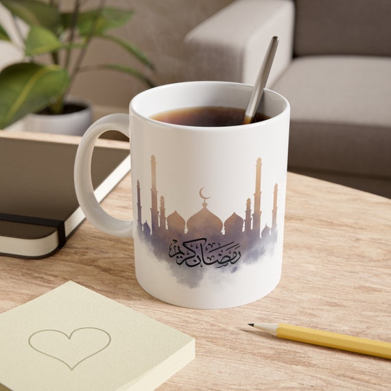 Ceramic Mug 11oz, Ramadan Mug Gift for her, Gift for him, Ramadan Gift, Mother's gift, Ramadan Dad gift, family gift White Ceramic Mug, 11oz