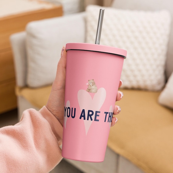 You are the best Mum Personalized Insulated Tumbler with Straw – Custom Name Travel Cup,  Iced Coffee Cup Gift for Her.